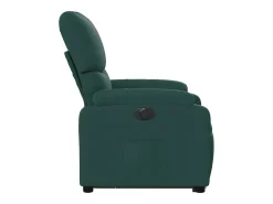 Poltrona Confortável | Poltrona reclinável elevatória elétrica tecido verde-escuro SHL678445