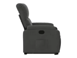 Poltrona Confortável | Poltrona reclinável elevatória tecido microfibra cinza-escuro SHL859605