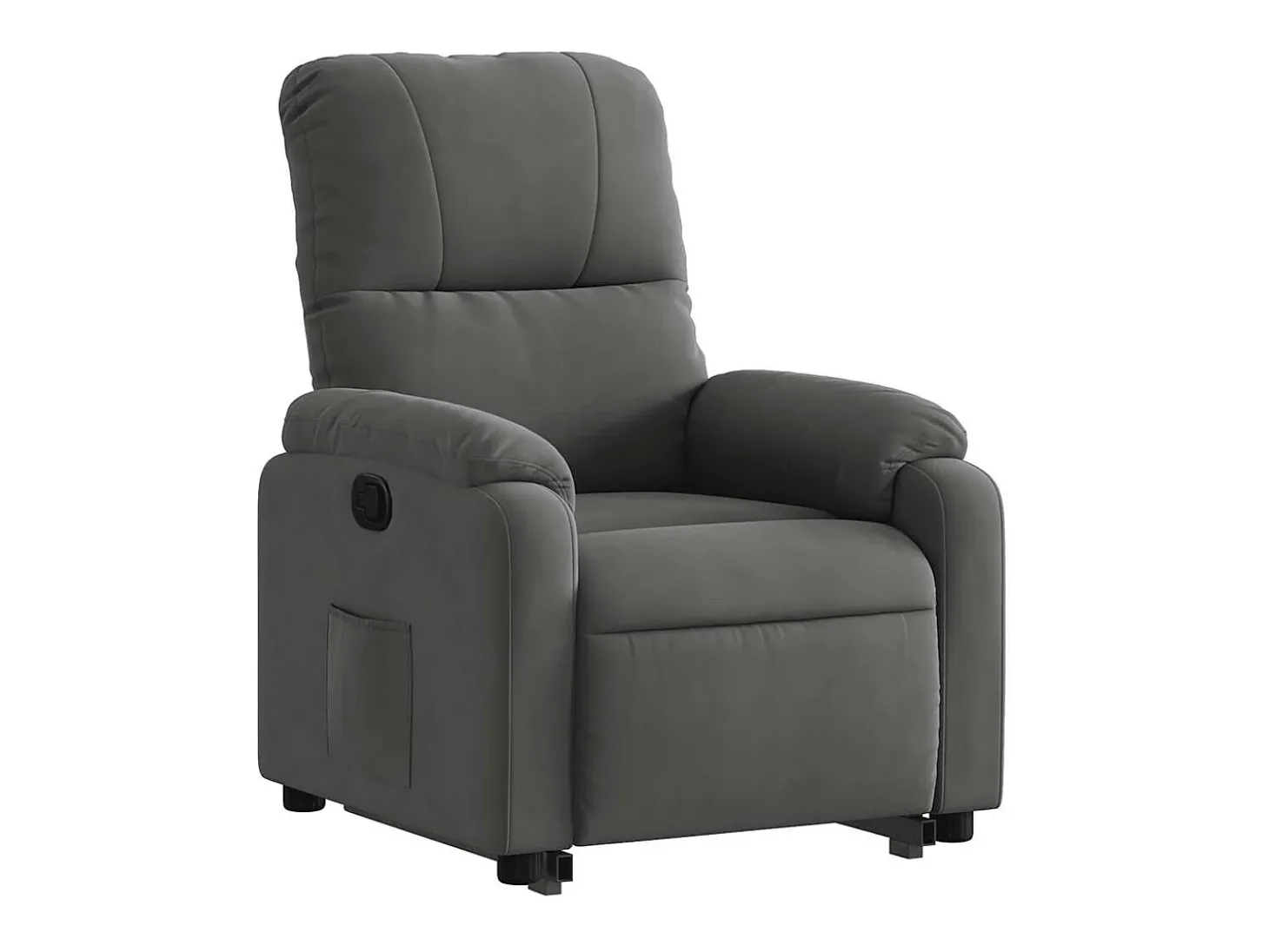 Poltrona Confortável | Poltrona reclinável elevatória tecido microfibra cinza-escuro SHL859605