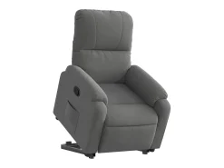 Poltrona Confortável | Poltrona reclinável elevatória tecido microfibra cinza-escuro SHL859605