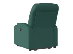 Poltrona Confortável | Poltrona reclinável elevatória elétrica tecido verde-escuro SHL35809