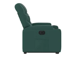 Poltrona Confortável | Poltrona reclinável elevatória elétrica tecido verde-escuro SHL35809