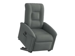 Poltrona Confortável | Poltrona reclinável elevatória tecido cinzento-escuro SHL88548