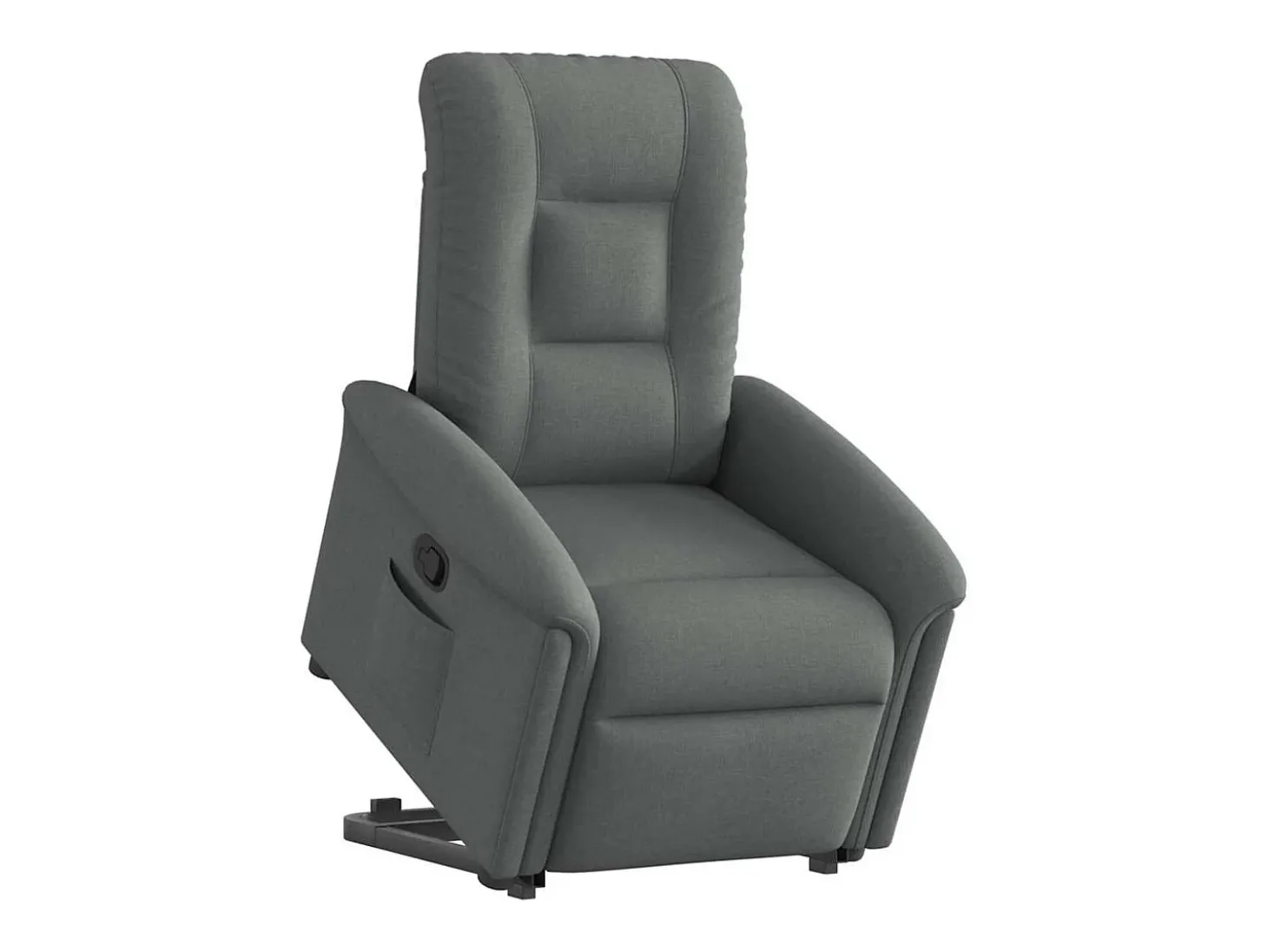 Poltrona Confortável | Poltrona reclinável elevatória tecido cinzento-escuro SHL88548