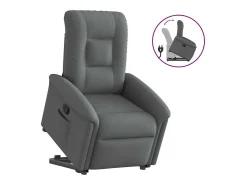 Poltrona Confortável | Poltrona reclinável elevatória tecido cinzento-escuro SHL88548