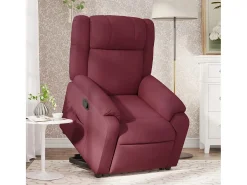 Poltrona Confortável | Poltrona reclinável elevatória tecido vermelho tinto SHL826248