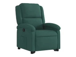 Poltrona Confortável | Poltrona reclinável elevatória veludo verde-escuro SHL523883