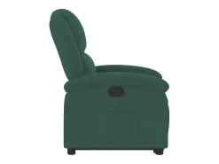 Poltrona Confortável | Poltrona reclinável elevatória veludo verde-escuro SHL523883