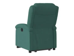 Poltrona Confortável | Poltrona reclinável elevatória veludo verde-escuro SHL523883
