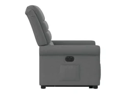 Poltrona Confortável | Poltrona reclinável elevatória elétrica tecido cinzento-escuro SHL778047