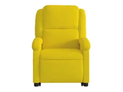 Poltrona Confortável | Poltrona reclinável elevatória veludo amarelo SHL277039