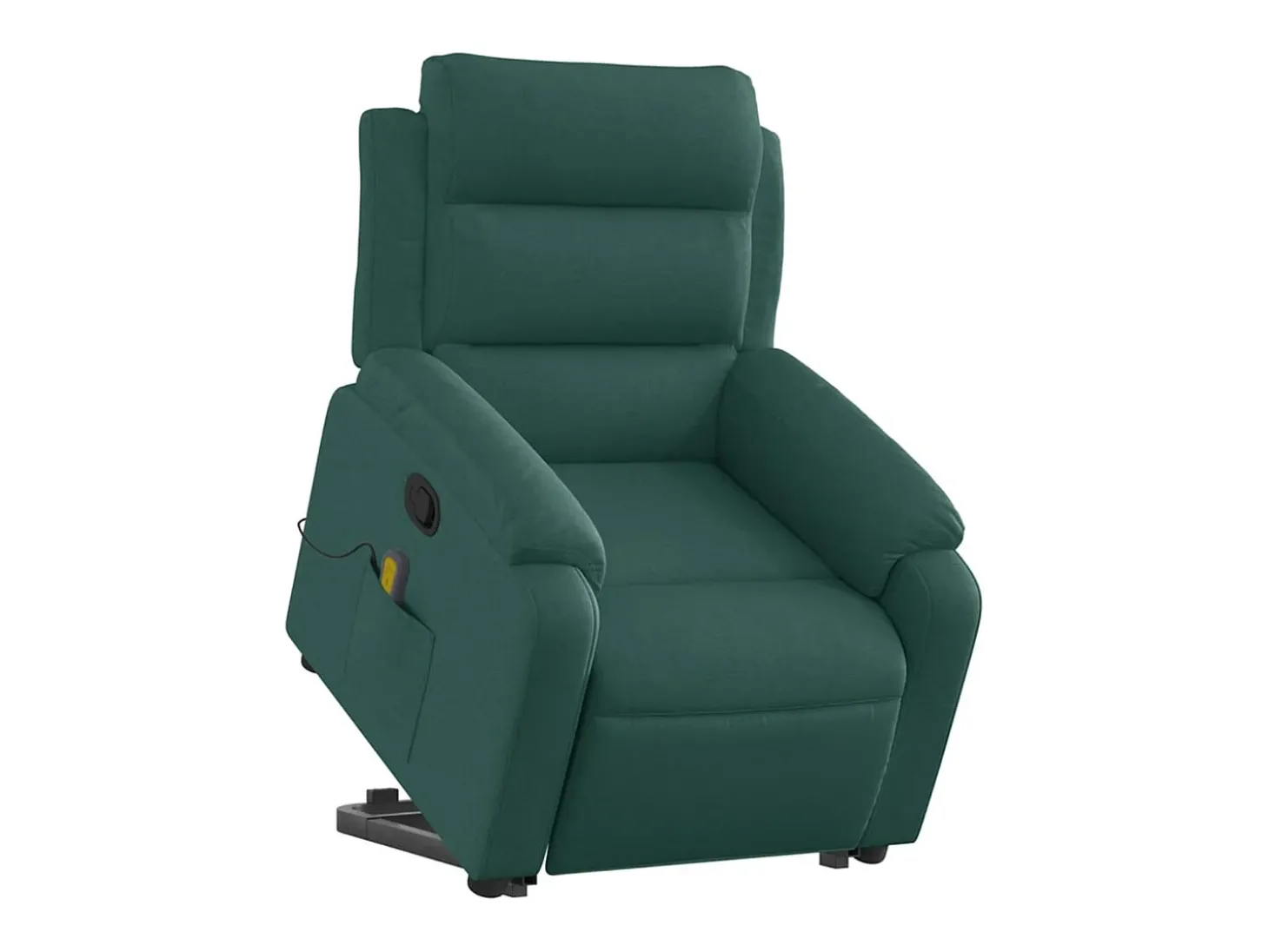 Poltrona Confortável | Poltrona reclinável elevatória de massagens tecido verde-escuro SHL166268