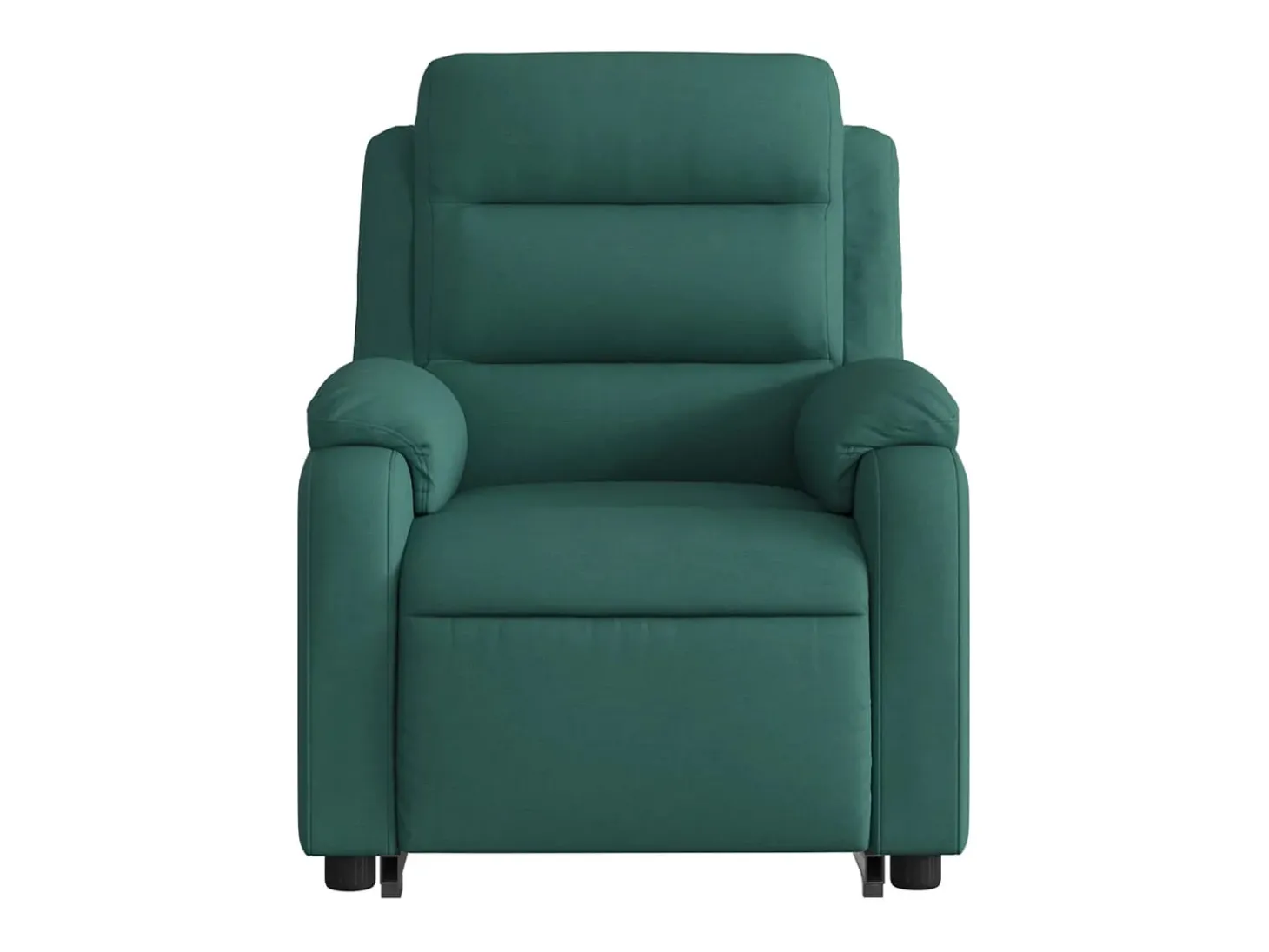 Poltrona Confortável | Poltrona reclinável elevatória de massagens tecido verde-escuro SHL166268