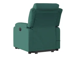 Poltrona Confortável | Poltrona reclinável elevatória de massagens tecido verde-escuro SHL166268