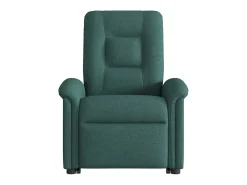 Poltrona Confortável | Poltrona reclinável elevatória de massagens tecido verde-escuro SHL498332