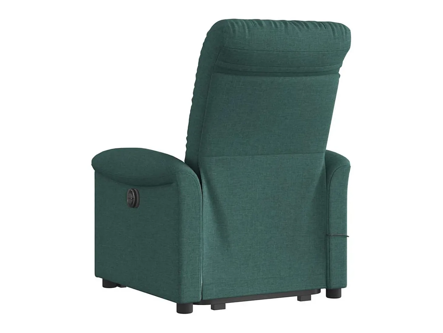 Poltrona Confortável | Poltrona reclinável elevatória de massagens tecido verde-escuro SHL498332