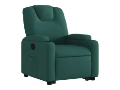 Poltrona Confortável | Poltrona reclinável elevatória tecido verde-escuro SHL710661