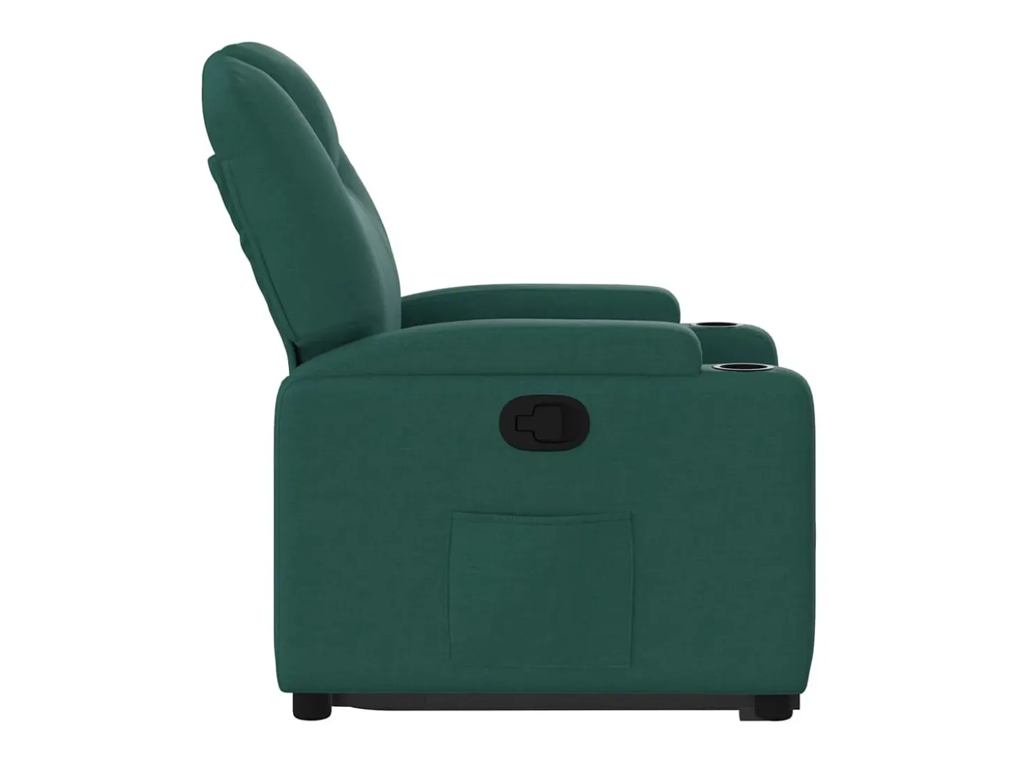 Poltrona Confortável | Poltrona reclinável elevatória tecido verde-escuro SHL710661