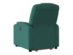 Poltrona Confortável | Poltrona reclinável elevatória tecido verde-escuro SHL710661