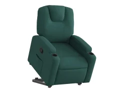 Poltrona Confortável | Poltrona reclinável elevatória tecido verde-escuro SHL710661