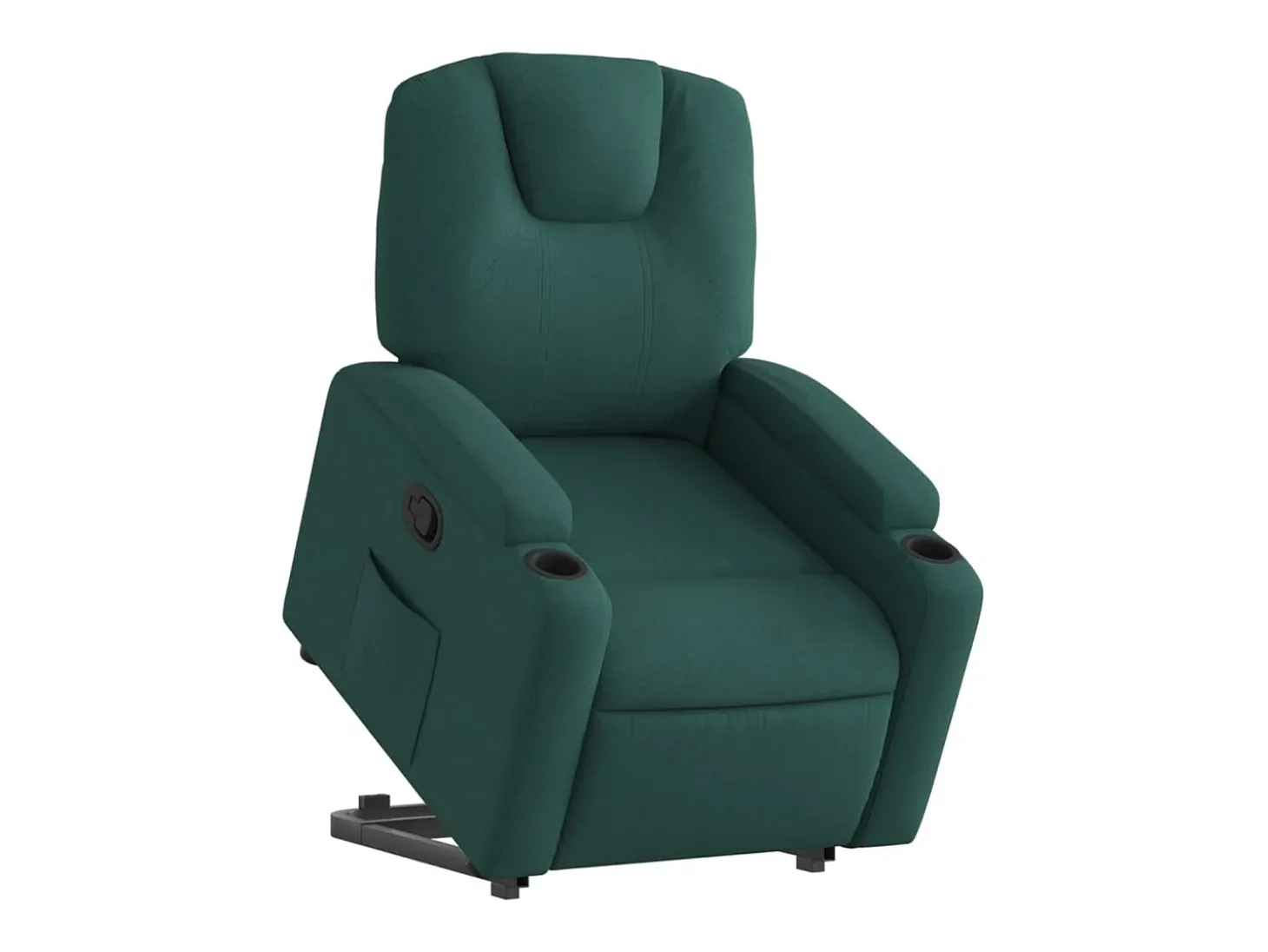 Poltrona Confortável | Poltrona reclinável elevatória tecido verde-escuro SHL710661