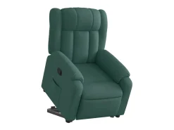 Poltrona Confortável | Poltrona reclinável elevatória tecido verde-escuro SHL493650