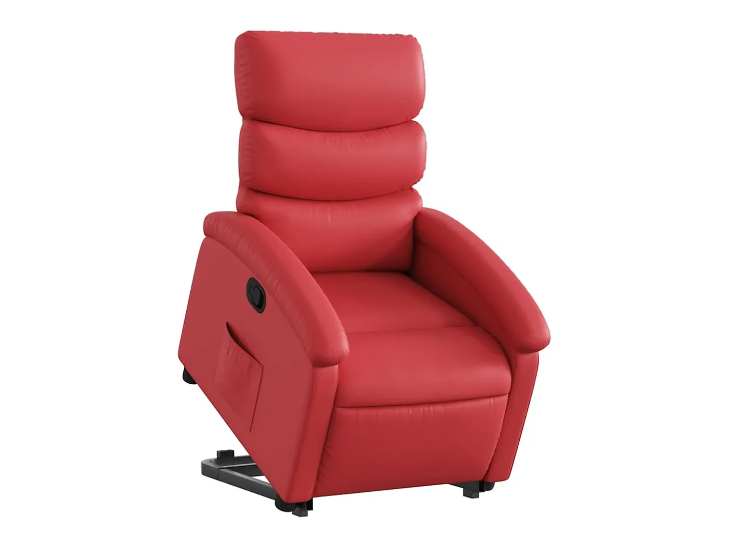 Poltrona Confortável | Poltrona reclinável elevatória couro artificial vermelho SHL47480