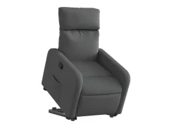 Poltrona Confortável | Poltrona reclinável elevatória tecido cinzento-escuro SHL829170