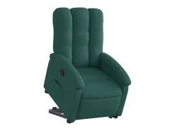 Poltrona Confortável | Poltrona reclinável elevatória tecido verde-escuro SHL813850