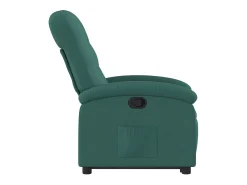 Poltrona Confortável | Poltrona reclinável elevatória tecido verde-escuro SHL813850