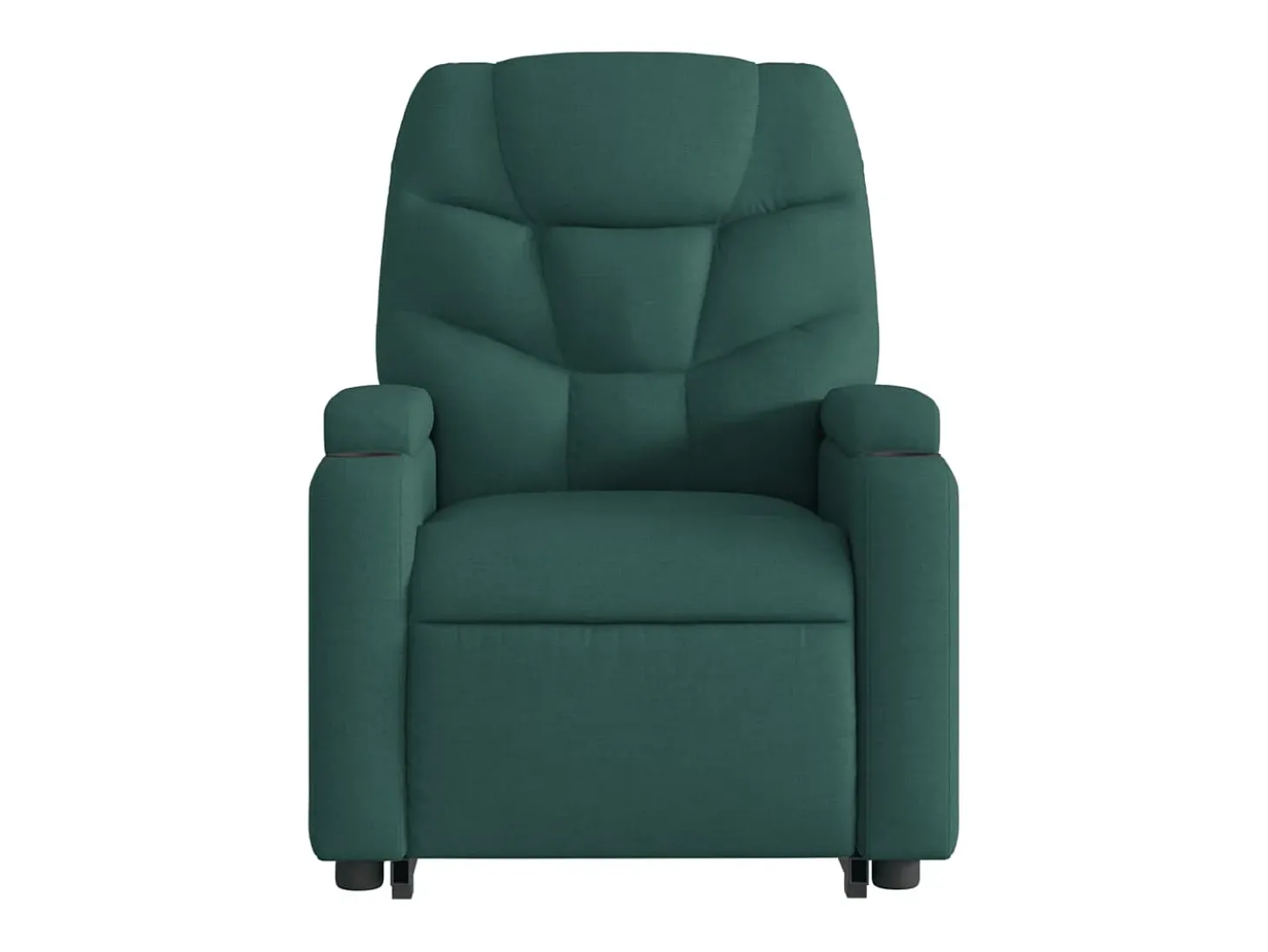 Poltrona Confortável | Poltrona reclinável elevatória de massagens tecido verde-escuro SHL46462