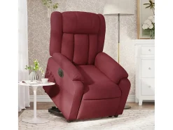 Poltrona Confortável | Poltrona reclinável elevatória elétrica tecido vermelho-tinto SHL557619