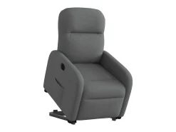 Poltrona Confortável | Poltrona reclinável elevatória elétrica tecido cinzento-escuro SHL578940