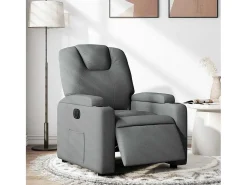 Poltrona Confortável | Poltrona reclinável elétrica tecido cinzento-escuro SHL672699