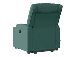 Poltrona Confortável | Poltrona reclinável elevatória de massagens tecido verde-escuro SHL892494