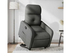 Poltrona Confortável | Poltrona reclinável elevatória tecido cinzento-escuro SHL561540