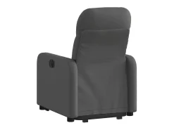 Poltrona Confortável | Poltrona reclinável elevatória tecido cinzento-escuro SHL561540