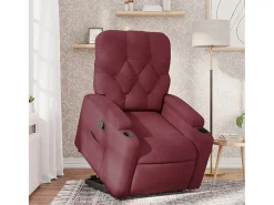 Poltrona Confortável | Poltrona reclinável elevatória tecido vermelho tinto SHL158616