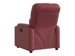 Poltrona Confortável | Poltrona reclinável elétrica couro artificial vermelho tinto SHL196549