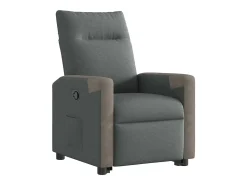 Poltrona Confortável | Poltrona reclinável elevatória tecido cinzento-escuro SHL52156