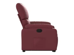 Poltrona Confortável | Poltrona reclinável elevatória couro artificial vermelho tinto SHL829117