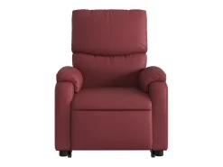 Poltrona Confortável | Poltrona reclinável elevatória couro artificial vermelho tinto SHL829117