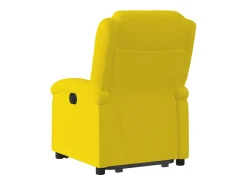 Poltrona Confortável | Poltrona reclinável elevatória elétrica veludo amarelo SHL258658