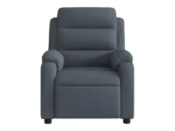 Poltrona Confortável | Poltrona reclinável elétrica veludo cinzento-escuro SHL120622