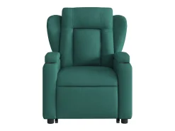 Poltrona Confortável | Poltrona reclinável elevatória tecido verde-escuro SHL320482