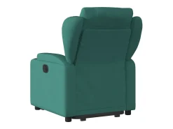 Poltrona Confortável | Poltrona reclinável elevatória tecido verde-escuro SHL320482