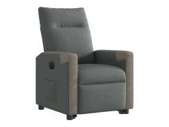 Poltrona Confortável | Poltrona reclinável elevatória elétrica tecido cinzento-escuro SHL555106