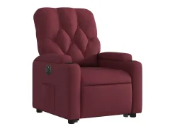 Poltrona Confortável | Poltrona reclinável elevatória elétrica tecido vermelho-tinto SHL56304