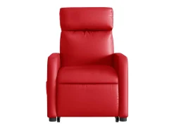 Poltrona Confortável | Poltrona reclinável elevatória elétrica couro artif. vermelho SHL339152