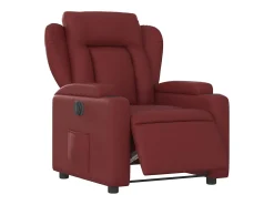 Poltrona Confortável | Poltrona reclinável elétrica couro artificial vermelho tinto SHL81999